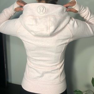 Lululemon light pink hoodie/zip up sweater